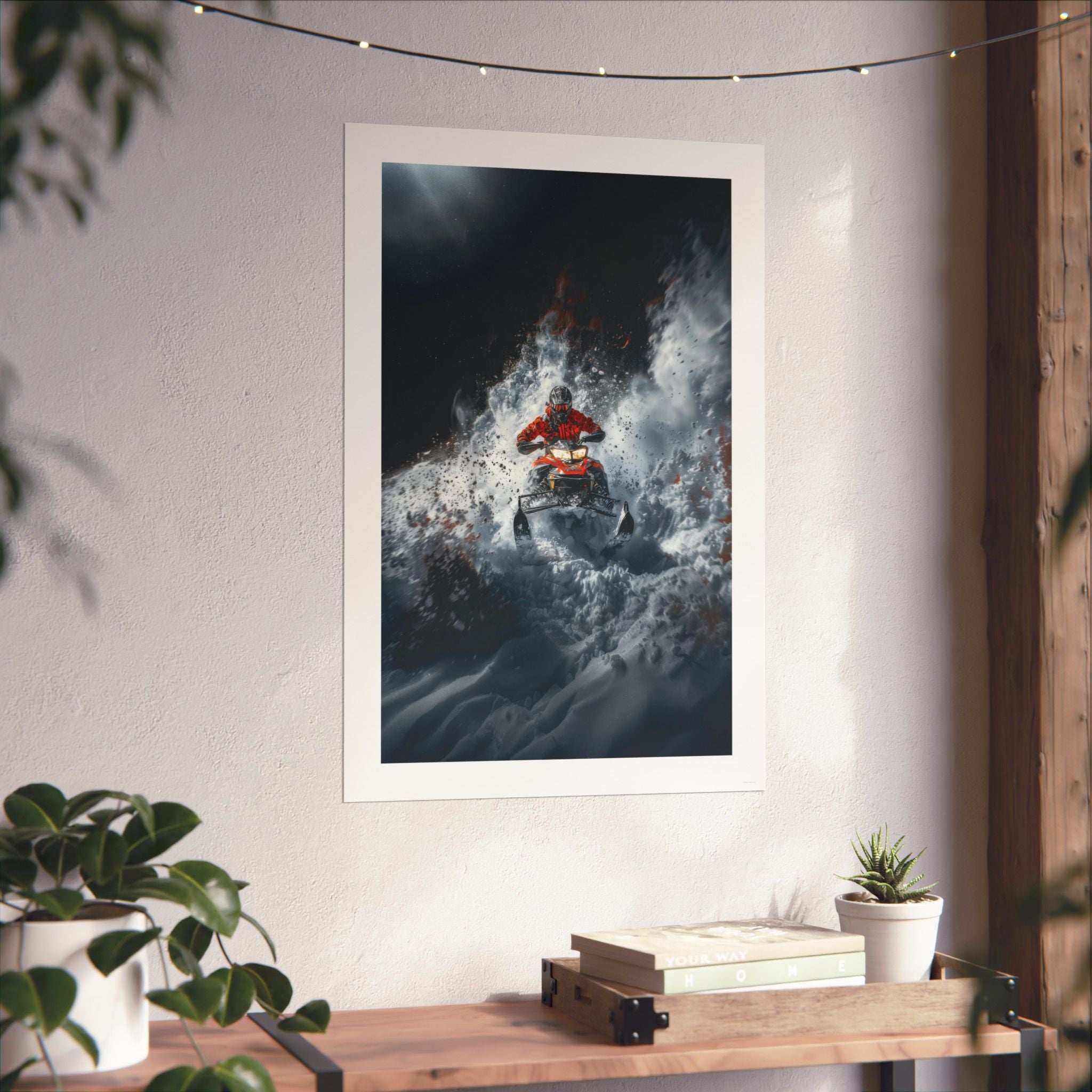 Avalanche Run - Snowmobile - Gallery Print Poster - DC0191